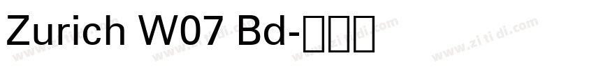 Zurich W07 Bd字体转换